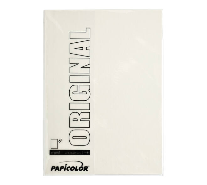 Kopieerpapier Papicolor A4 200gr 6 vel anjerwit