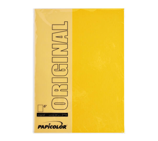 Kopieerpapier Papicolor A4 200gr 6 vel dottergeel