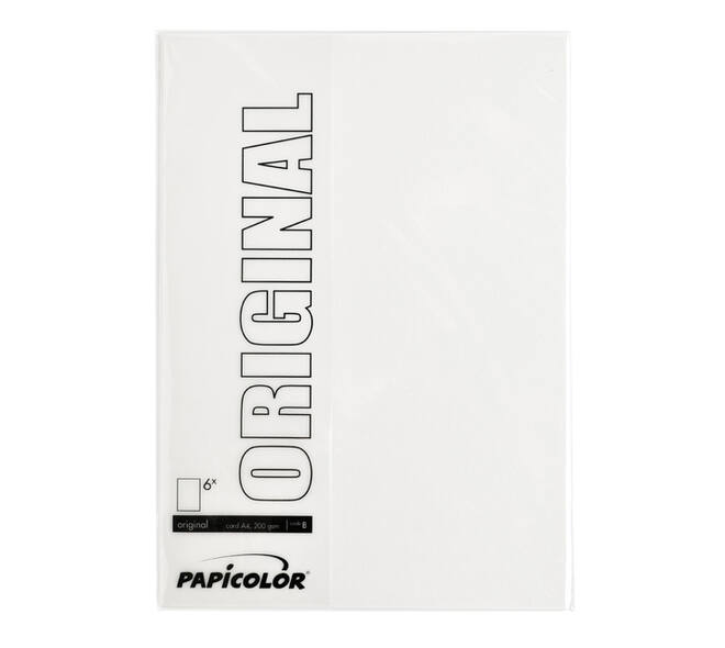 Kopieerpapier Papicolor A4 200gr 6 vel wit