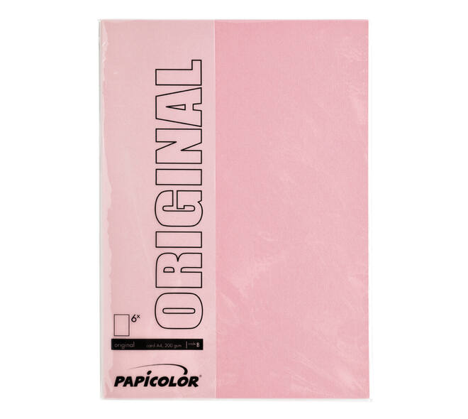 Kopieerpapier Papicolor A4 200gr 6 vel babyroze