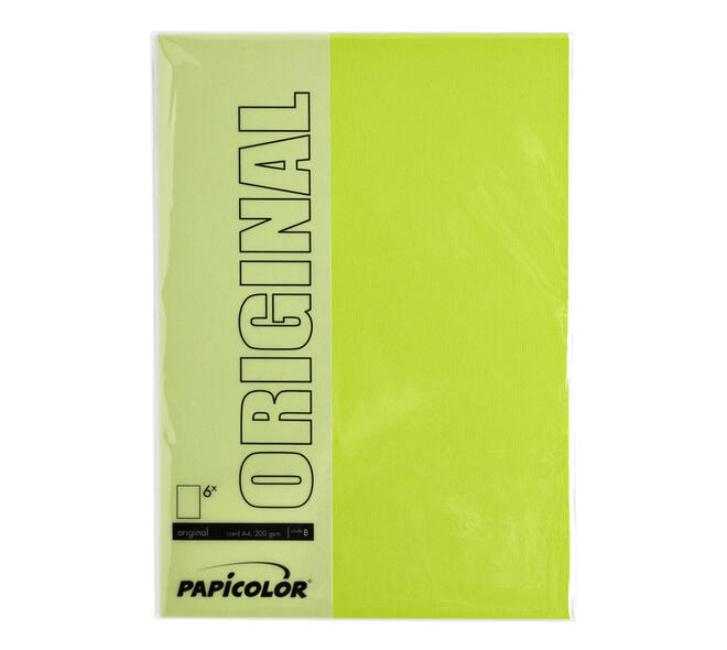 Kopieerpapier Papicolor A4 200gr 6 vel appelgroen