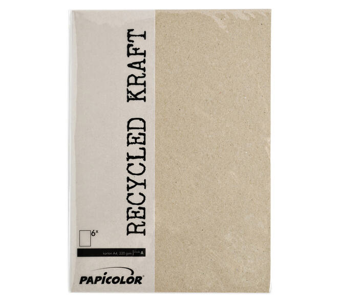 Kopieerpapier Papicolor A4 220gr 6 vel kraft grijs