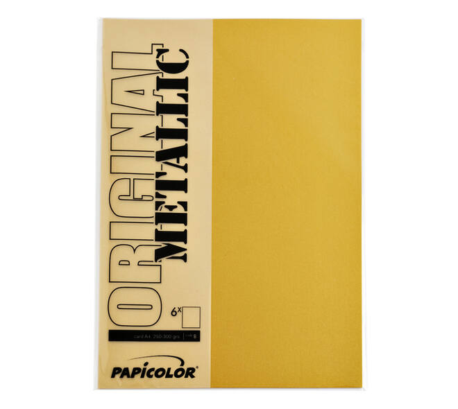 Kopieerpapier Papicolor A4 300gr 3 vel metallic goud