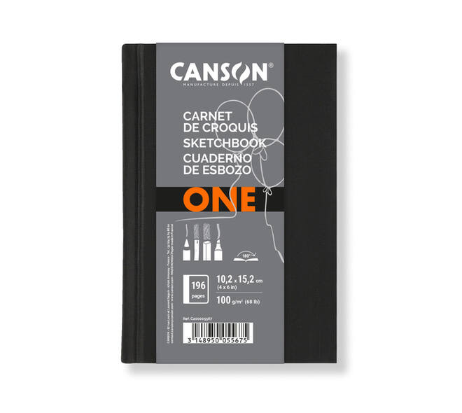 Schetsboek Canson Art Book One hardcover 98vel 100gr 102x152mm wit