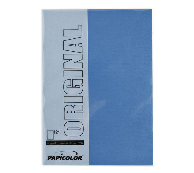 Kopieerpapier Papicolor A4 100gr 12 vel donkerblauw