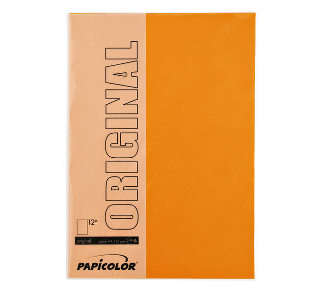 Kopieerpapier Papicolor A4 100gr 12 vel oranje