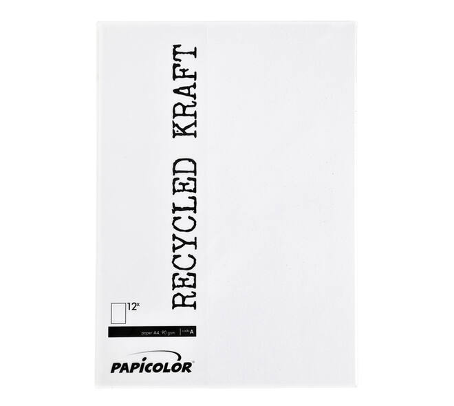Kopieerpapier Papicolor A4 90gr 12 vel kraft wit
