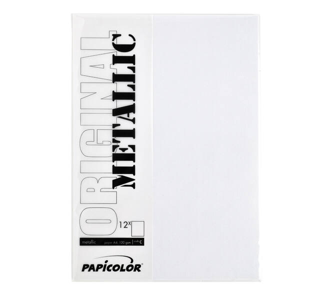 Kopieerpapier Papicolor A4 120gr 6 vel metallic parelwit