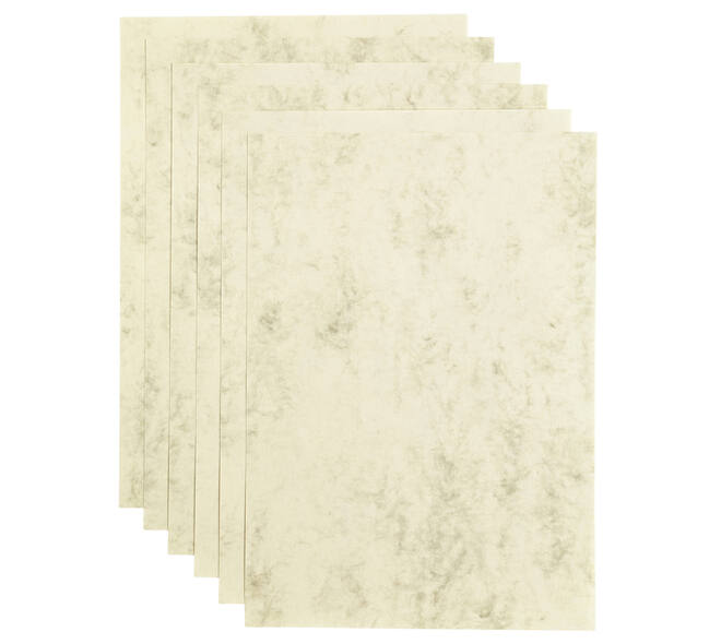 Kopieerpapier Papicolor A4 200gr 6 vel marble ivoor