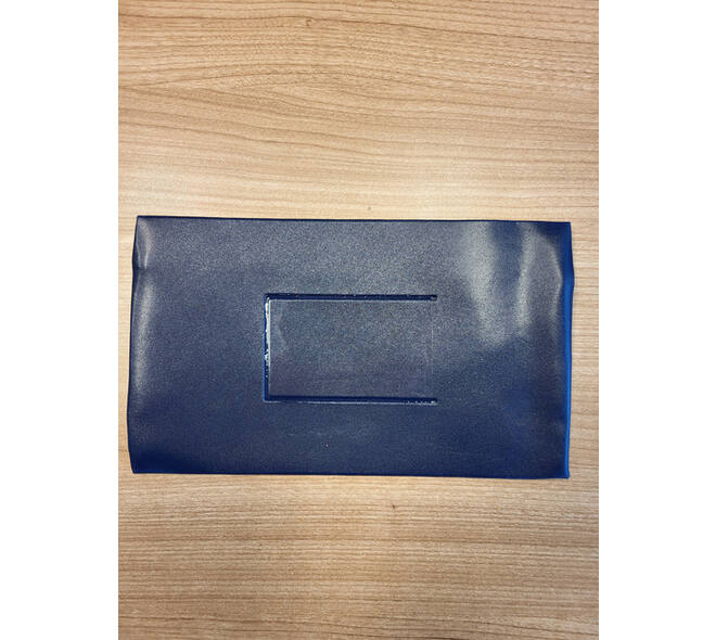 Schooletui 15x26cm met rits skai donkerblauw