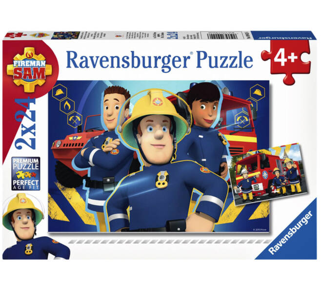 Puzzel Sam helpt je uit de brand 2 x à 24 stukjes