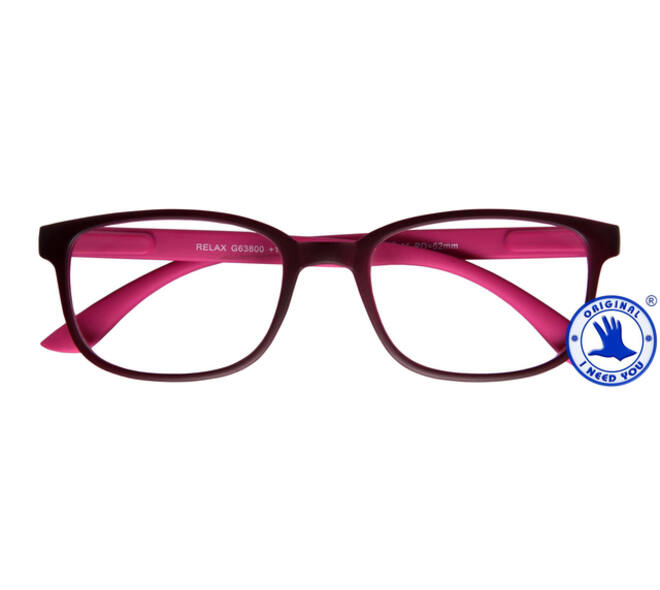 Leesbril I Need You +3.00 dpt Relax rood-roze