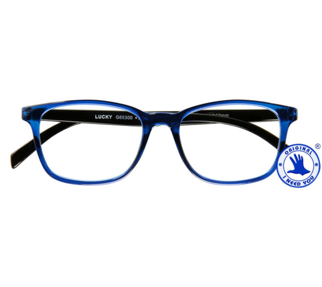 Leesbril I Need You +3.00 dpt Lucky blauw-zwart