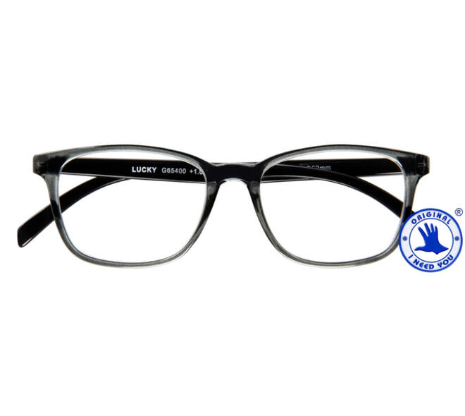 Leesbril I Need You +3.00 dpt Lucky grijs-zwart