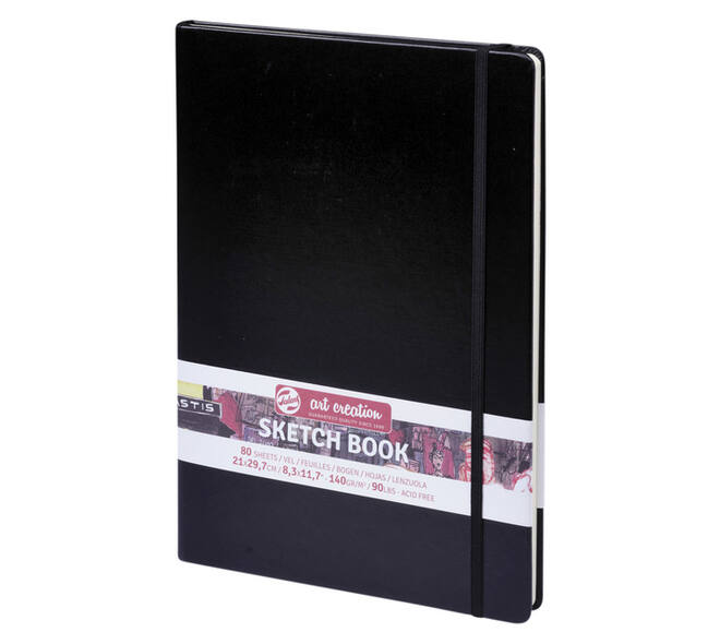 Schetsboek Talens Art Creation zwart 21x30cm 140gr 80vel