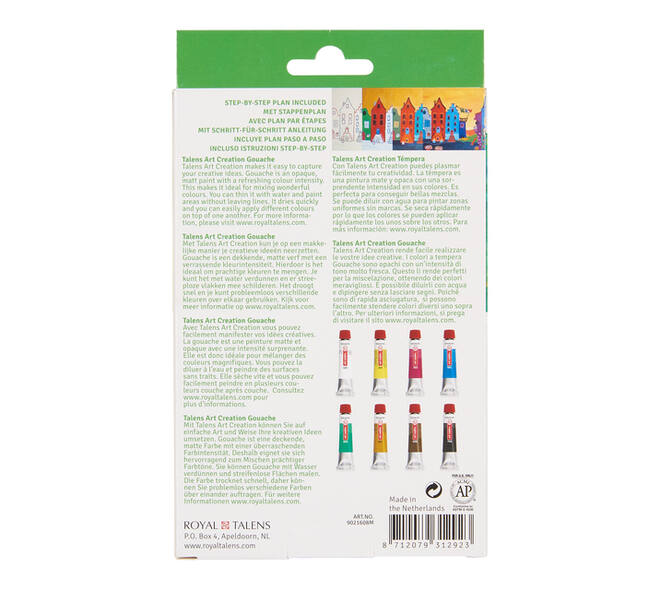 Gouache Talens Art Creation set à 8 kleuren