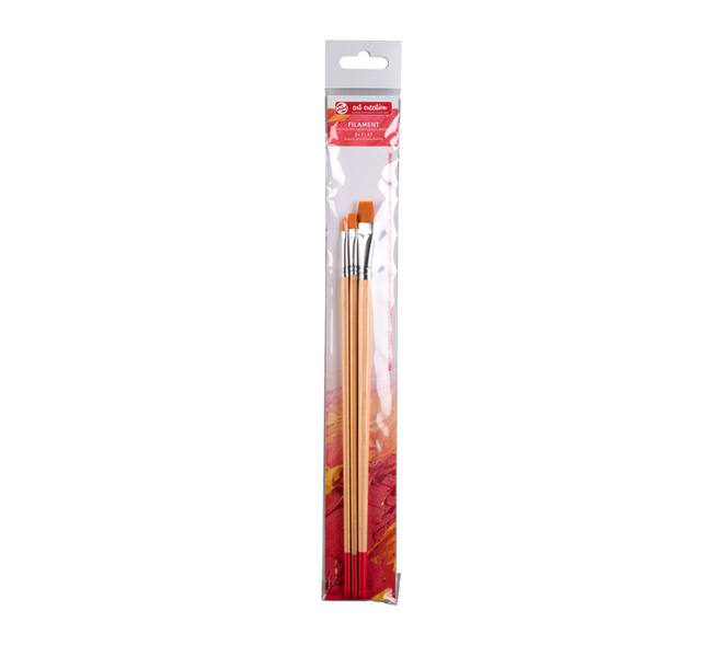 Penseel Talens Art Creation filament plat assorti set à 3 stuks