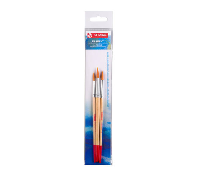 Penseel Talens Art Creation filament rond assorti set à 3 stuks