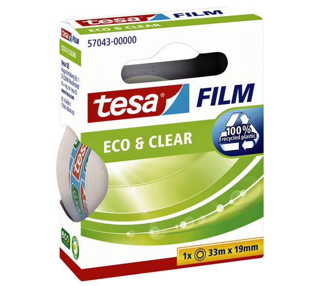 Plakband tesafilm® Eco & Clear 33mx19mm transparant