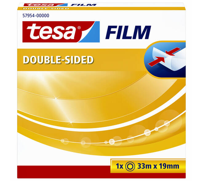 Dubbelzijdig plakband tesafilm® 33mx19mm transparant