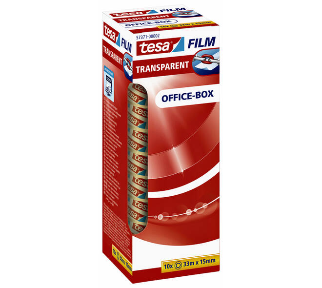 Plakband tesafilm® 33mx15mm transparant 10 rollen