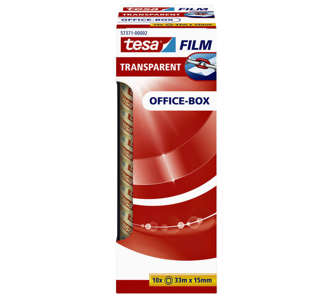 Plakband tesafilm® 33mx15mm transparant 10 rollen