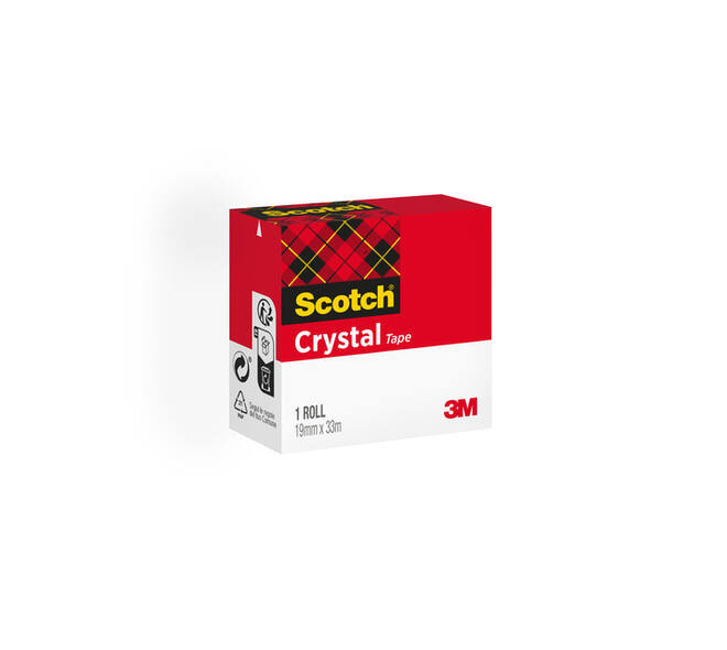 Plakband Scotch Crystal 600 19mmx33m transparant