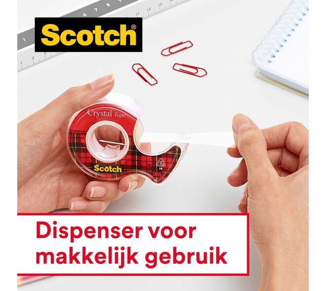 Plakband Scotch Crystal 600 19mmx33m transparant