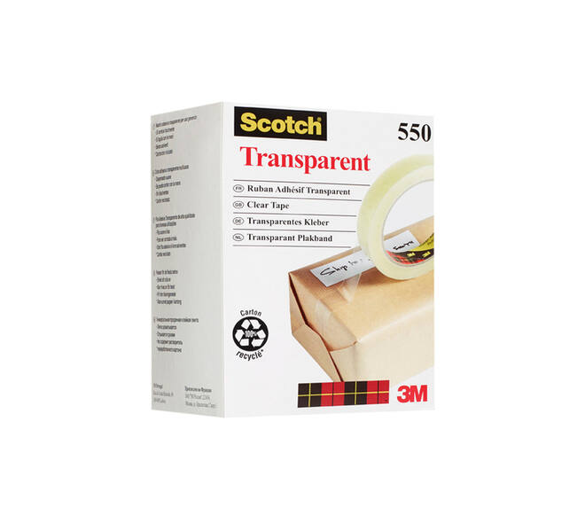 Plakband Scotch 550 19mmx66m transparant