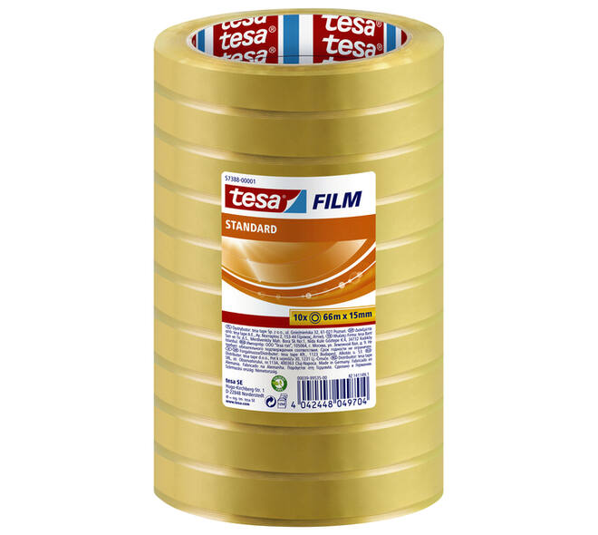Plakband tesafilm® standaard 66mx15mm transparant