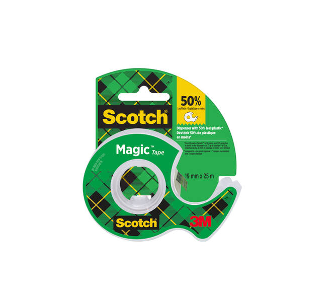 Plakband Scotch Magic 810 19mmx25m onzichtbaar + plakhandhouder