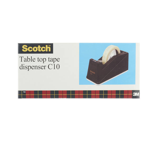 Plakbandhouder Scotch C10  rol tot 66m verzwaard zwart