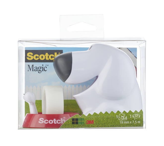 Plakbandhouder Scotch C31 hond + 1rol 19mmx7.5m