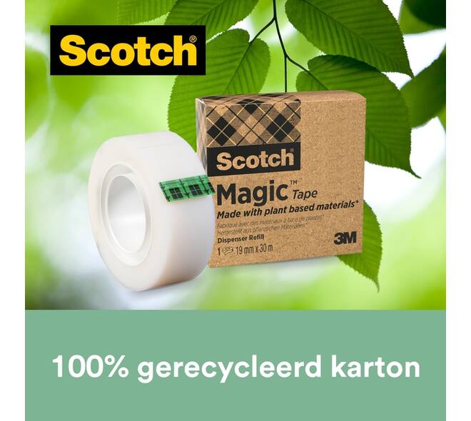 Plakband Scotch Magic 900 19mmx30m onzichtbaar mat