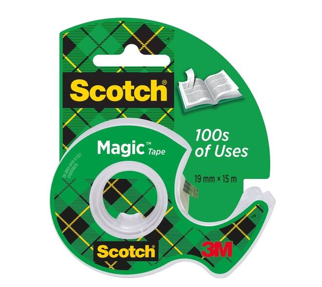 Plakband Scotch Magic 810 19mmx15m onzichtbaar + plakbandhouder