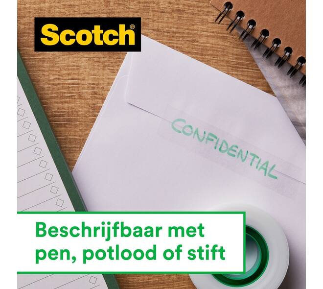 Plakband Scotch Magic 810 19mmx33m onzichtbaar transparant  4 rollen