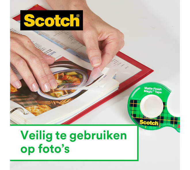 Plakband Scotch Magic 810 19mmx33m onzichtbaar transparant  4 rollen