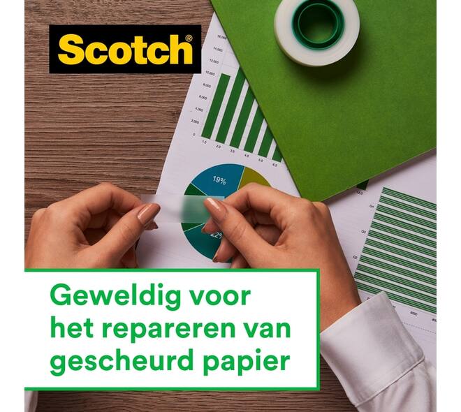 Plakband Scotch Magic 810 19mmx66m onzichtbaar mat