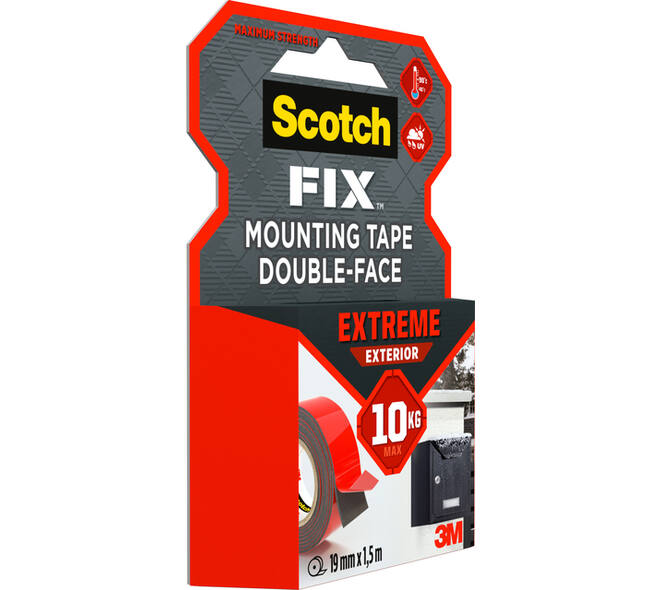 Plakband Scotch Extreme Exterior 19mm x 1,5m dubbelzijdig