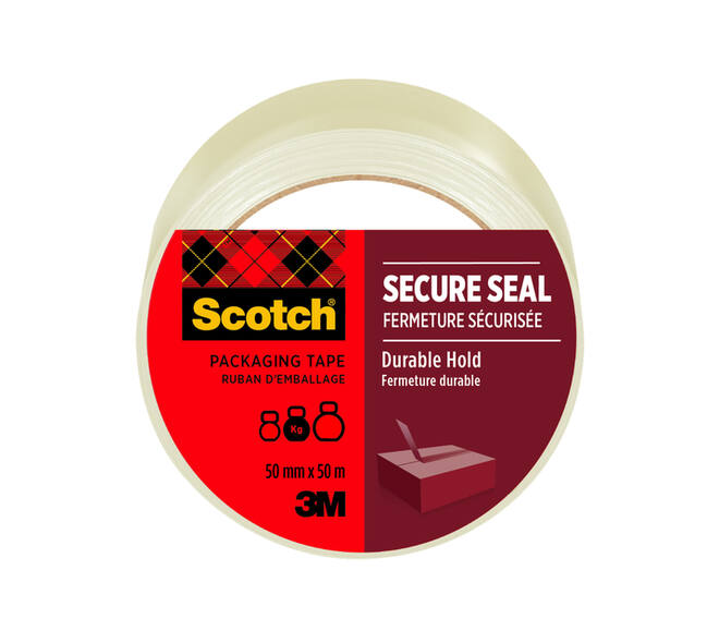 Verpakkingstape Scotch Secure Seal 50mmx50m transparant