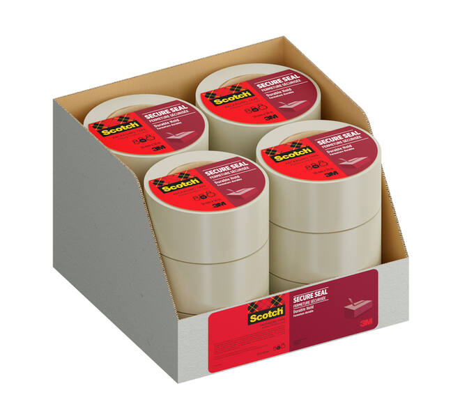 Verpakkingstape Scotch Secure Seal 50mmx50m transparant