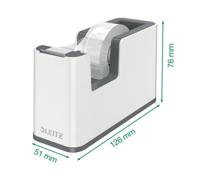Plakbandhouder Leitz WOW wit/grijs