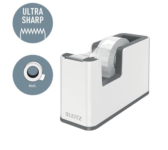 Plakbandhouder Leitz WOW wit/grijs