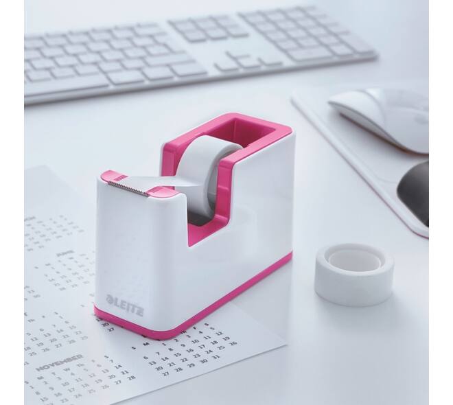 Plakbandhouder Leitz WOW wit/roze