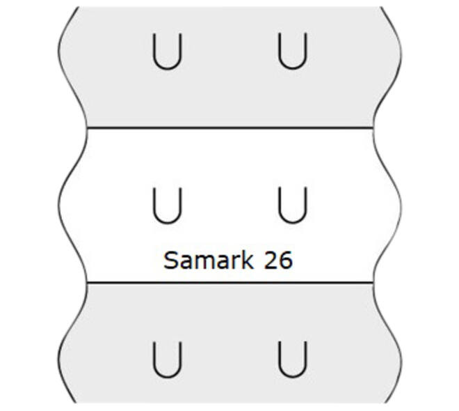 Prijsetiket 12x26mm Sato Samark wit afneembaar