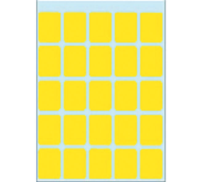Etiket herma 3661 15x20mm geel 125stuks