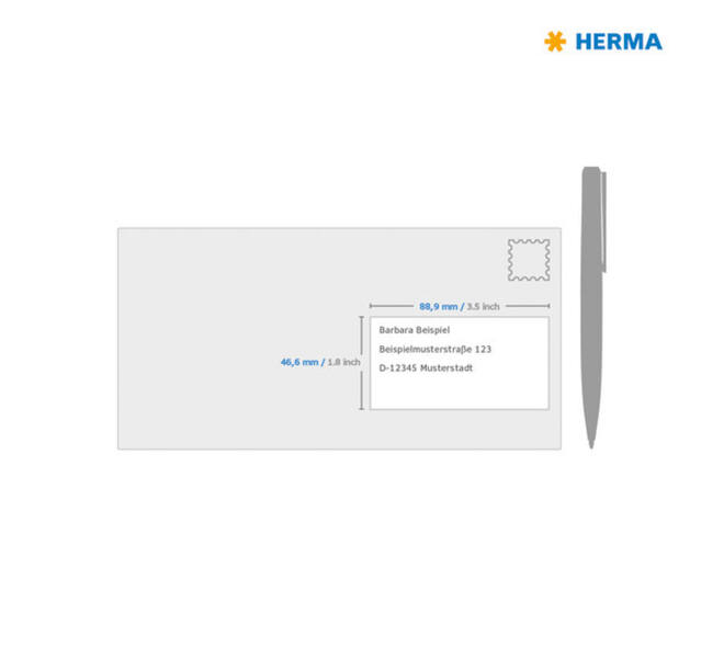 Etiket HERMA 4609 52.5x21.2mm premium wit 11200 stuks