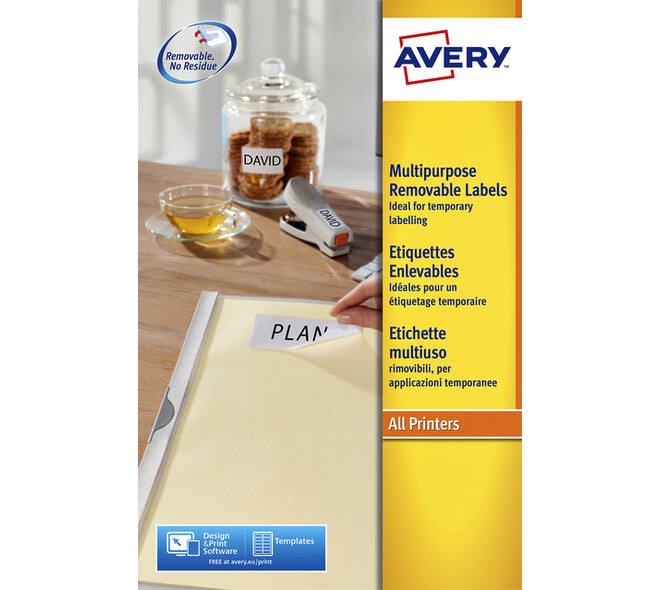 Etiket Avery L4737REV-25 63.5x29.6mm wit 675 stuks