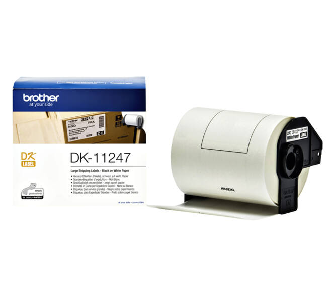 Etiket Brother DK-11247 verzendlabel groot 103x164mm 1 rol á 180 stuks wit