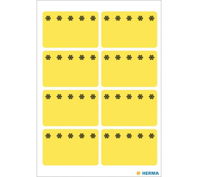 Etiket HERMA 3771 26x40mm diepvries geel 48 stuks